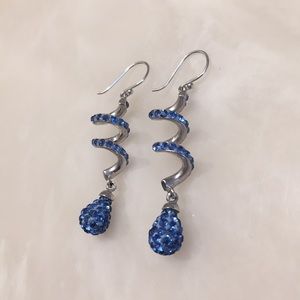 blue dangle earrings